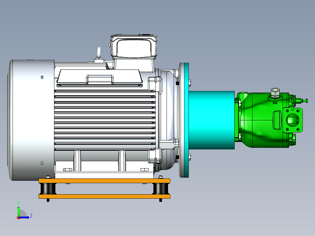 二款液体输送泵设计左视图