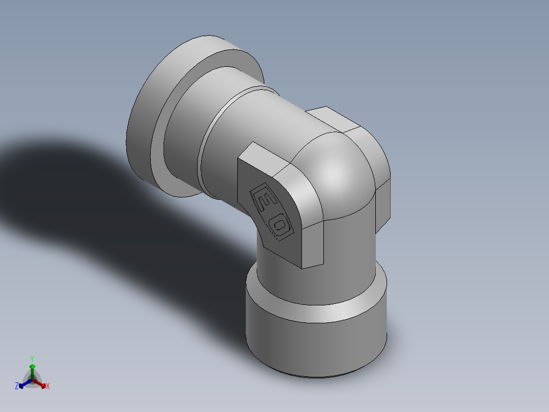 法兰接头、1DFS9-36-12正等轴测图
