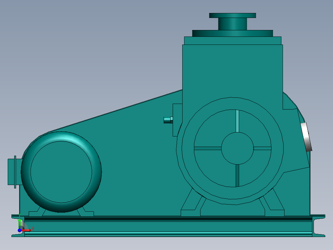 泵、水泵、2X-70A旋片真空泵(上海阳光)前视图