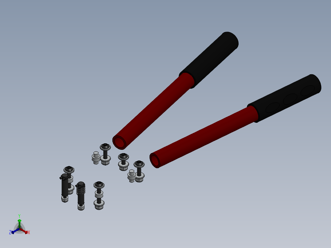 钳子、手钳子(53)正等轴测图