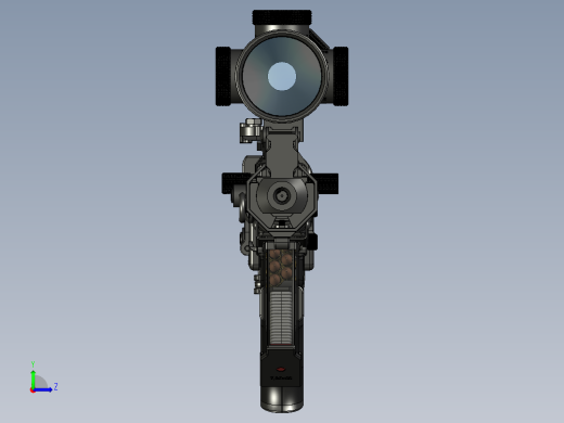 手枪左轮冲锋枪老式狙击步枪设计3D图纸akm-iridium-marksman STP左视缩略图