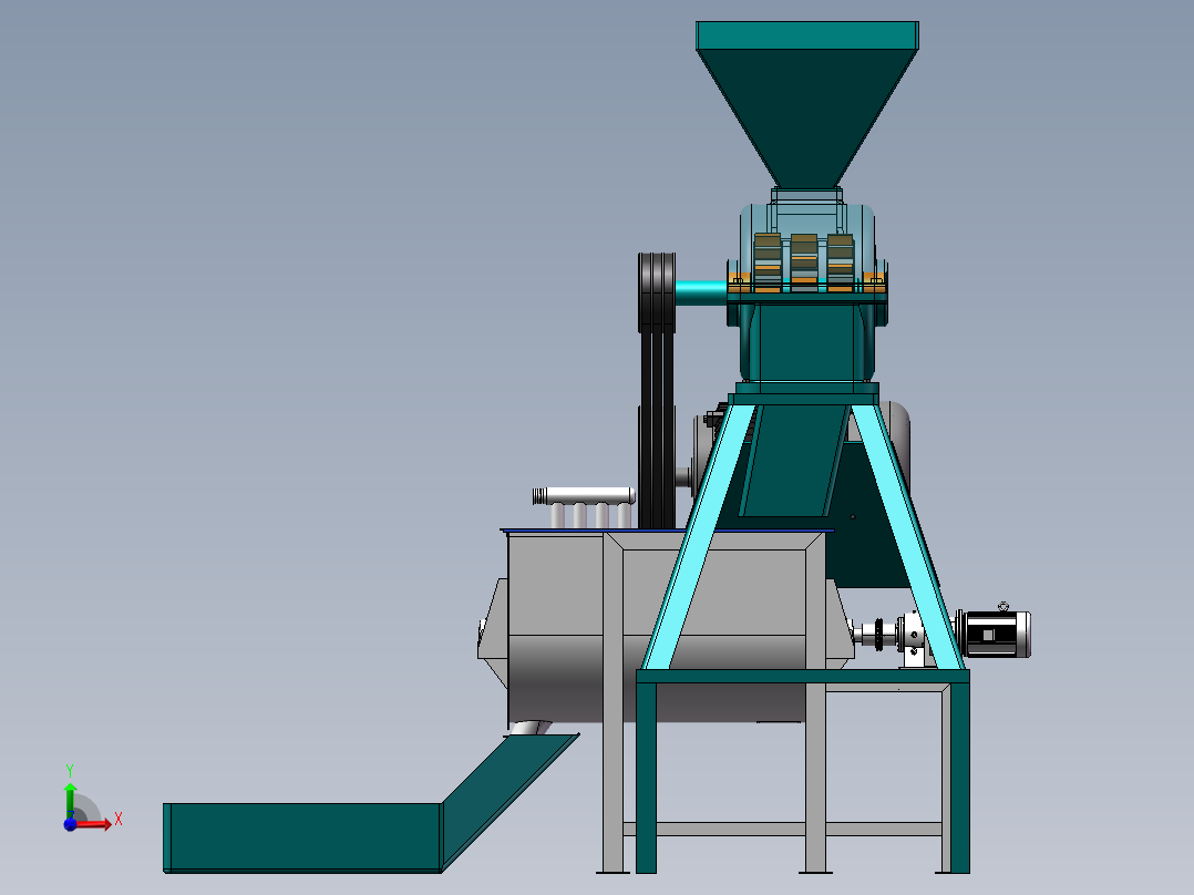 粉碎搅拌机前视图
