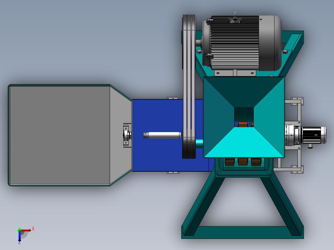 粉碎搅拌机俯视图
