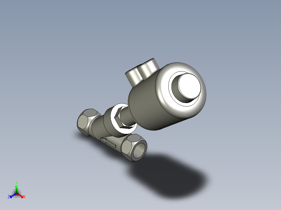 气动角座阀G1_2正等轴测图