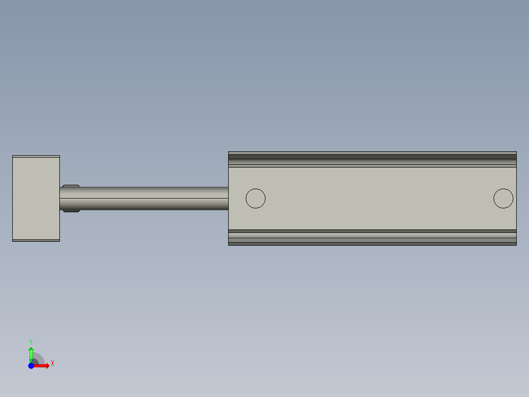 CXSJ系列双联气缸紧凑型CXSJM20-50-副本-副本(2)前视图