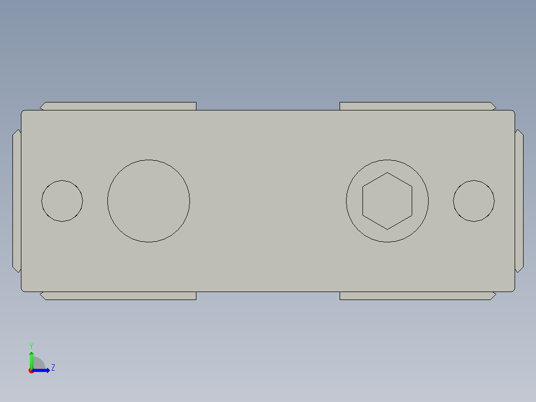 CXSJ系列双联气缸紧凑型CXSJM20-50-副本-副本(2)左视图