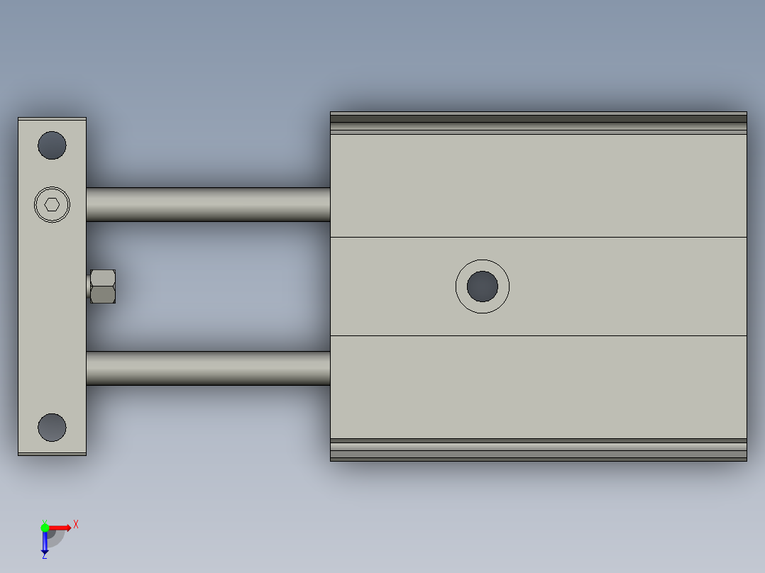 CXSJ系列双联气缸紧凑型CXSJM20-50-副本-副本(2)俯视图
