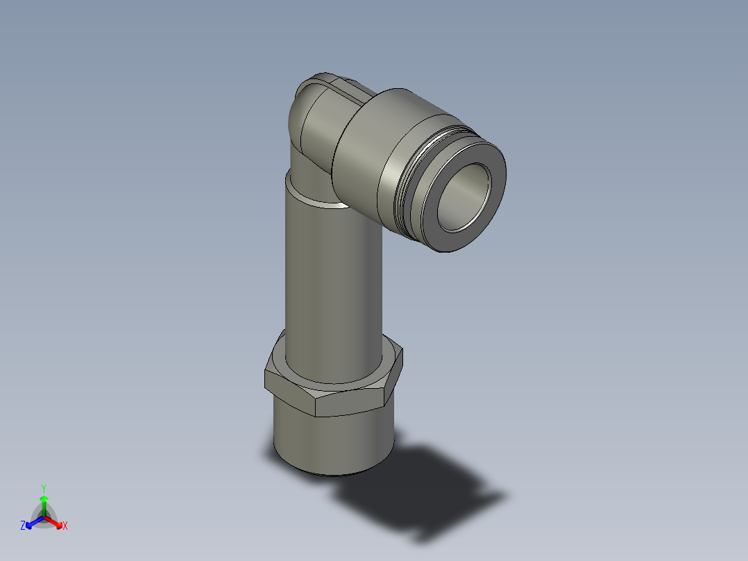 LM18A001加长螺纹二通PLL1003主视图