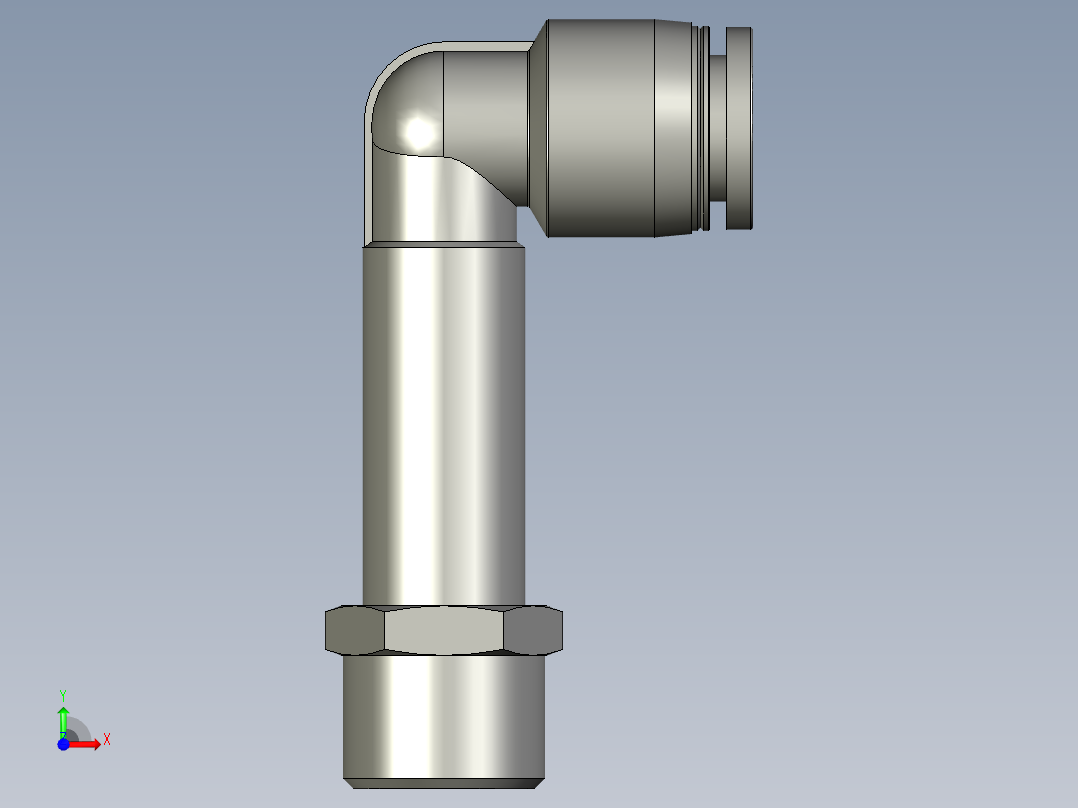 LM18A001加长螺纹二通PLL1003前视图