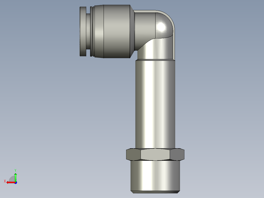 LM18A001加长螺纹二通PLL1003后视图