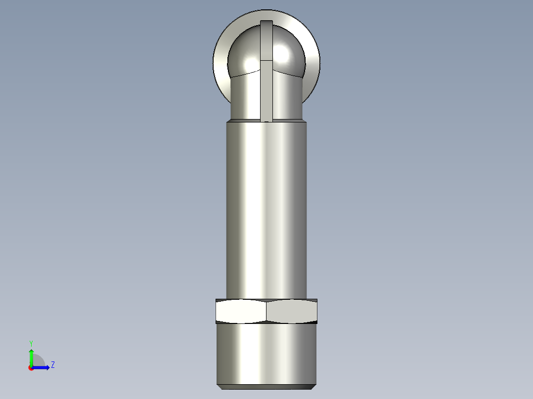 LM18A001加长螺纹二通PLL1003左视图