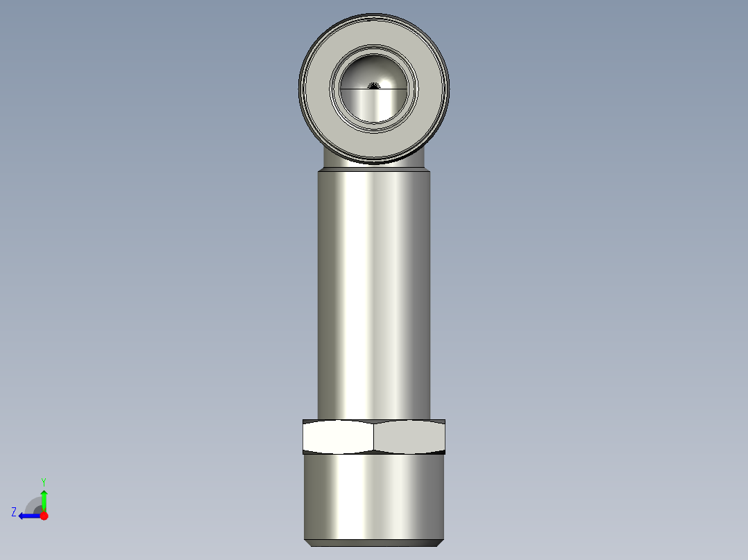 LM18A001加长螺纹二通PLL1003右视图