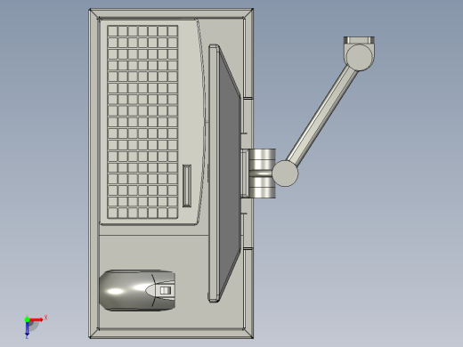 AB-0406-12-017A-A显示屏键盘组件俯视缩略图