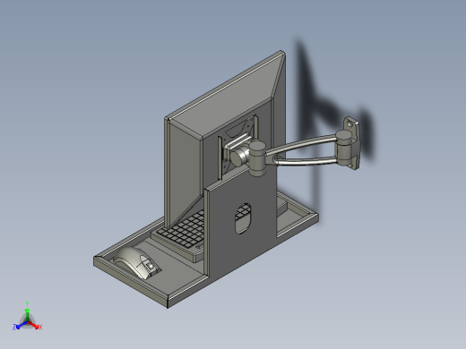 AB-0406-12-017A-A显示屏键盘组件正等轴测缩略图