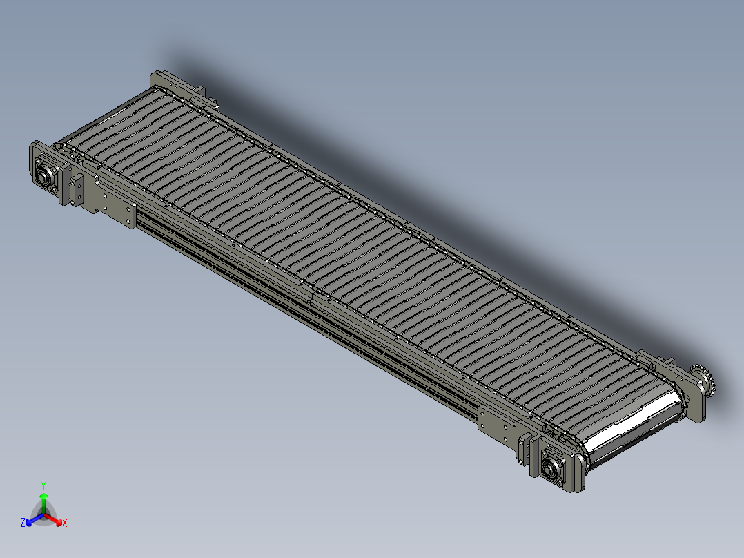 22米链板输送机主视图