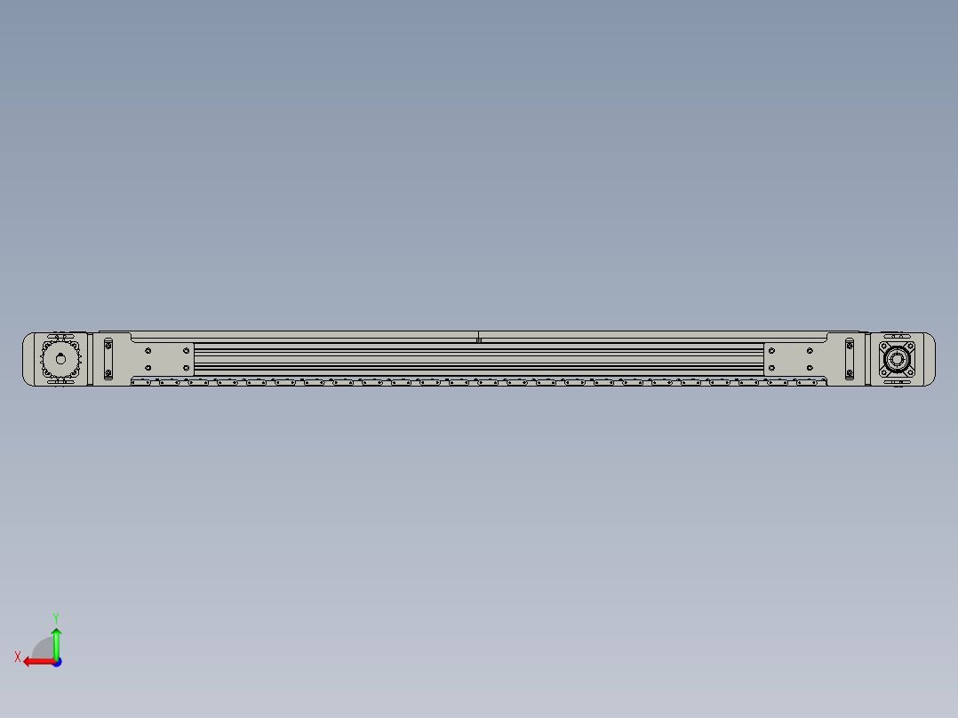 22米链板输送机后视图
