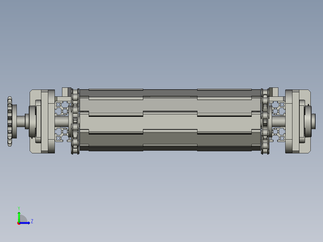 22米链板输送机左视图