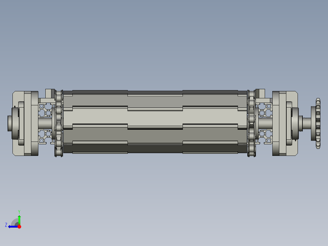 22米链板输送机右视图