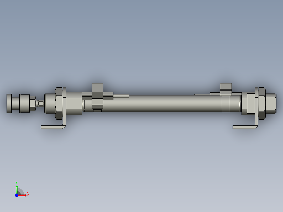 气缸MI12x100SCALB(0)+(CMSG-2)前视图