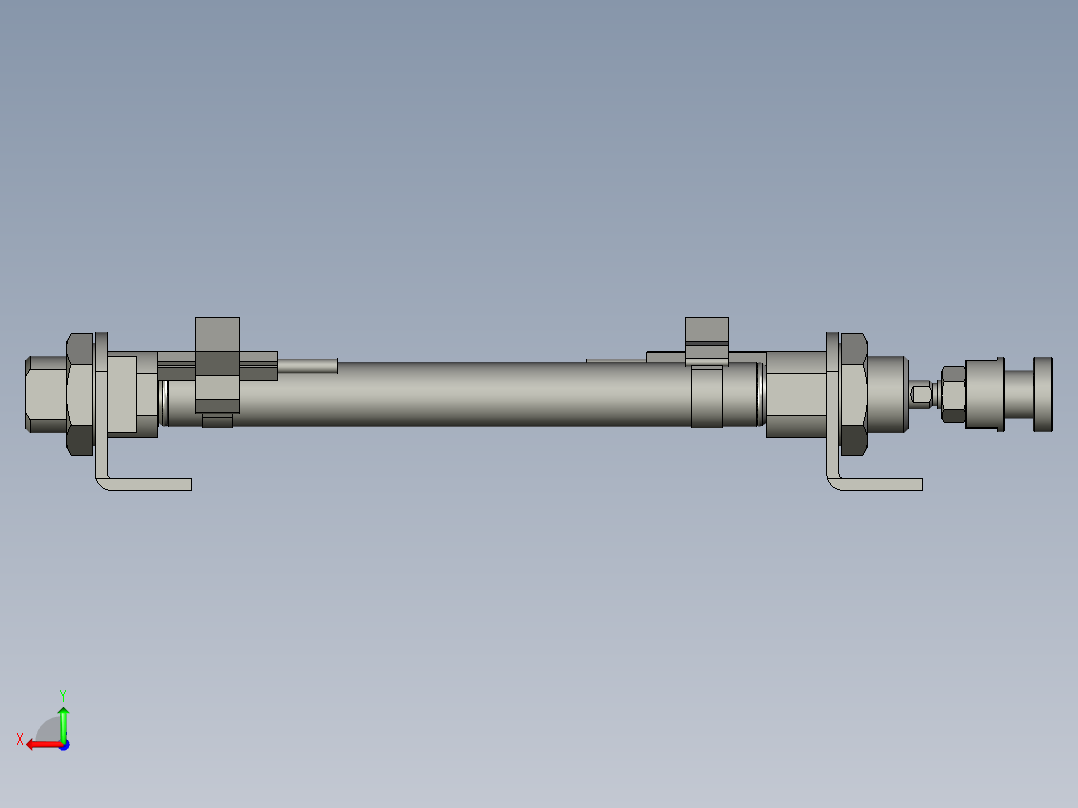 气缸MI12x100SCALB(0)+(CMSG-2)后视图