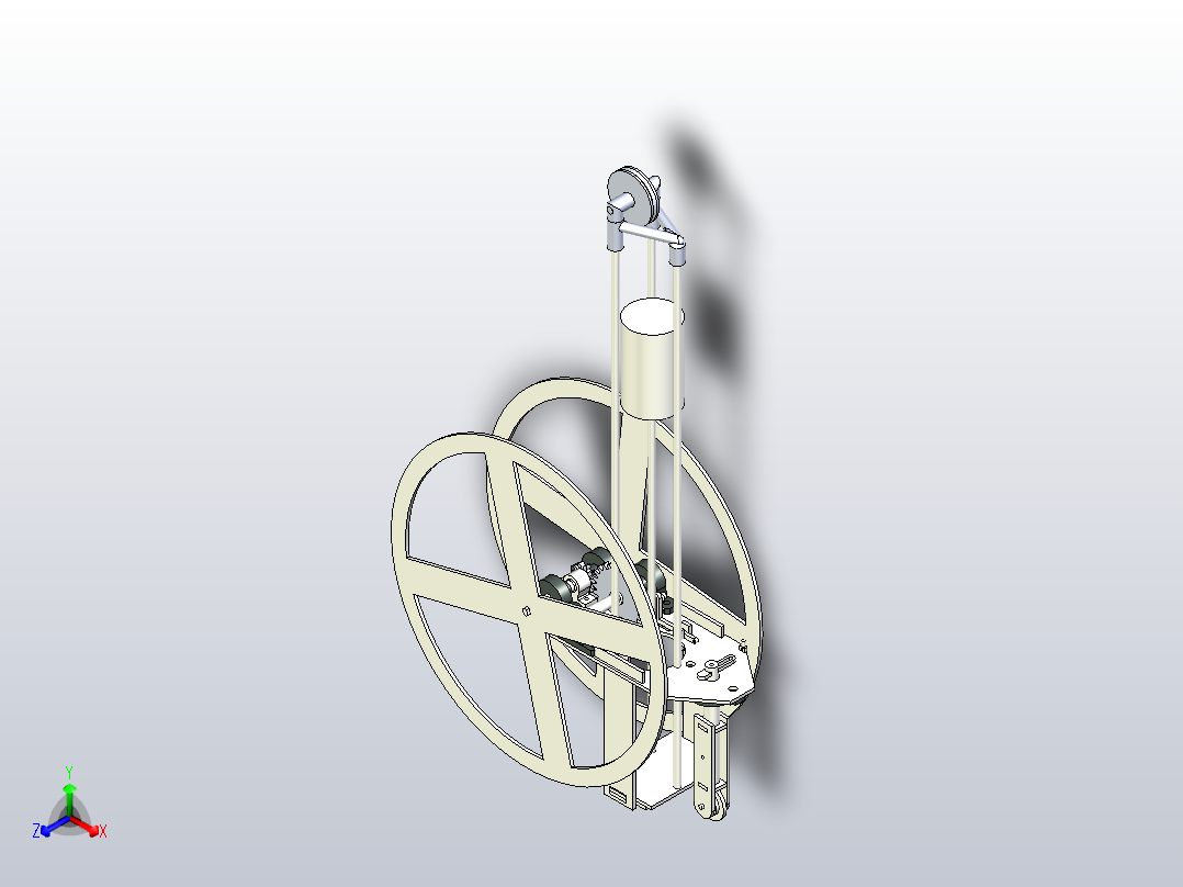 8字型无碳小车主视图