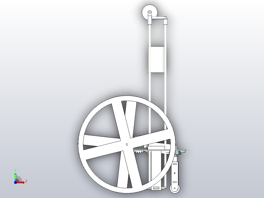 8字型无碳小车前视图