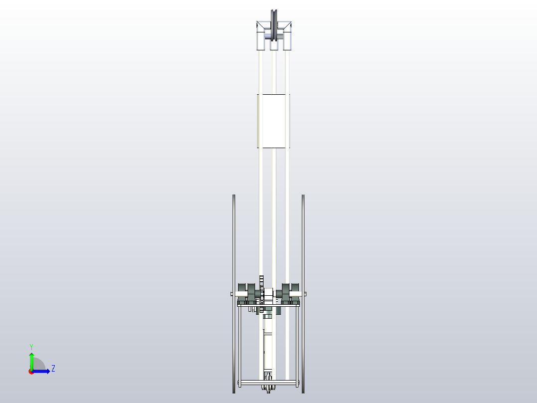 8字型无碳小车左视图