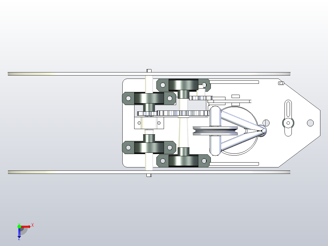 8字型无碳小车俯视图