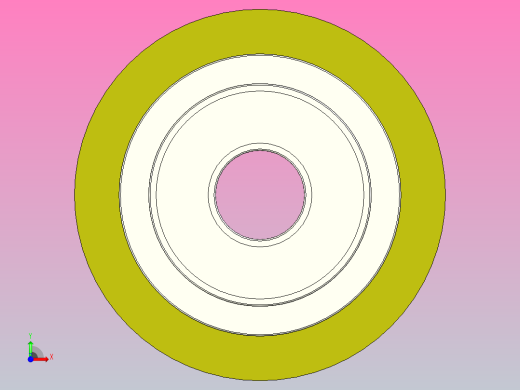 QAC22-25-L25聚氨酯滚轮（直柱 带轴承型 带衬层）前视缩略图