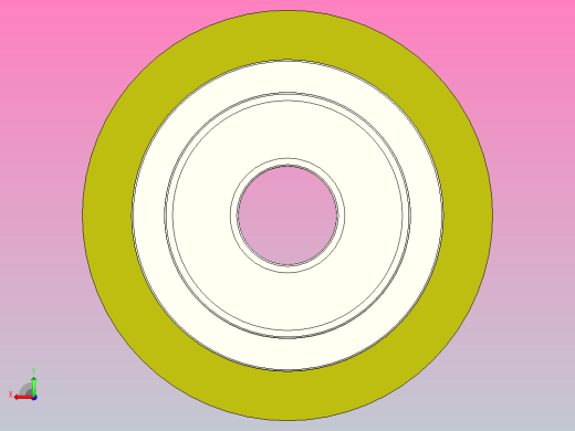 QAC22-25-L25聚氨酯滚轮（直柱 带轴承型 带衬层）后视缩略图