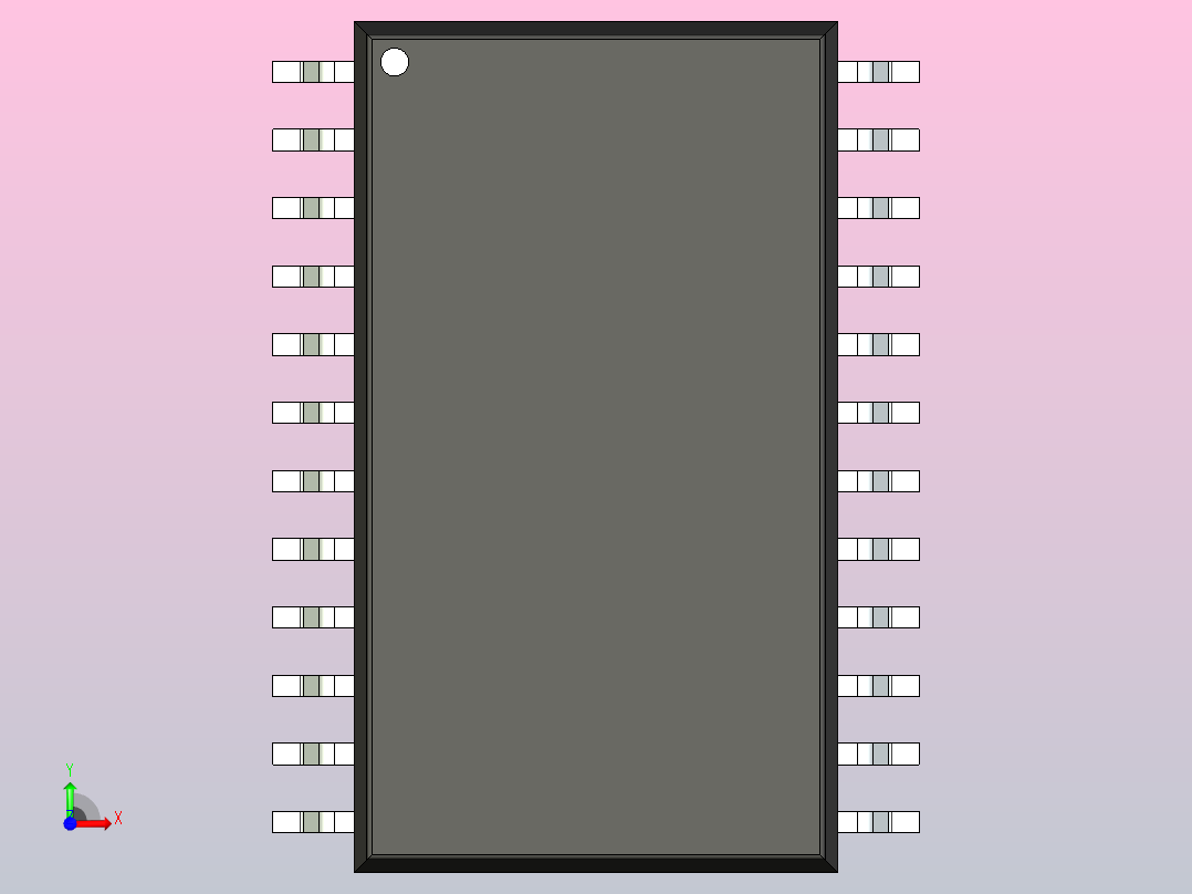 106x SOIC 封装（小外形集成电路）SOIC127P1199X264-24N前视图