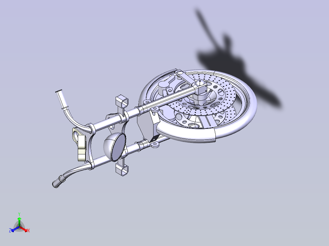 摩托车车头主视图