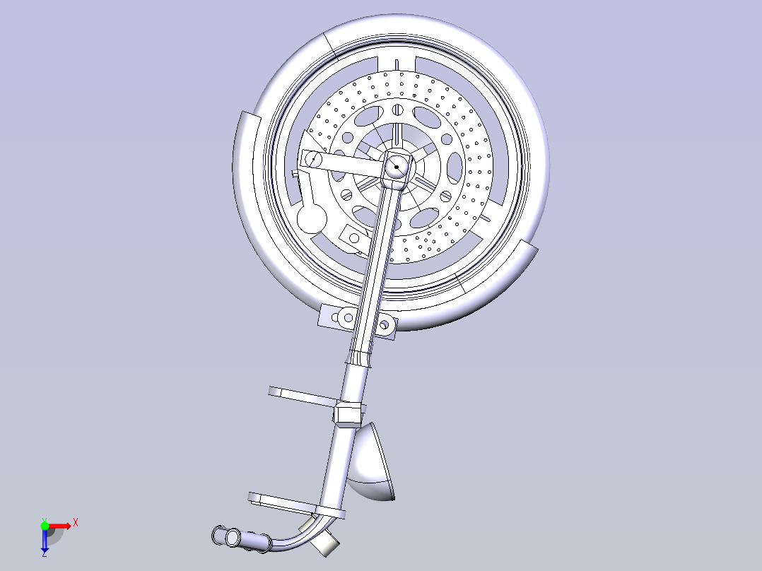 摩托车车头俯视图