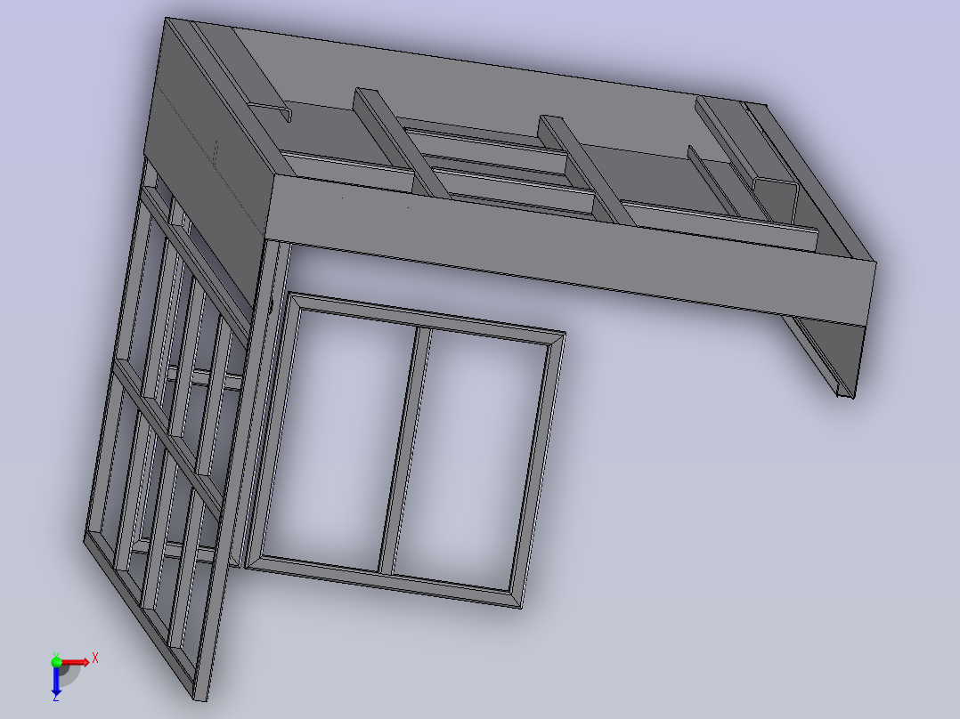 剪式升降机俯视图