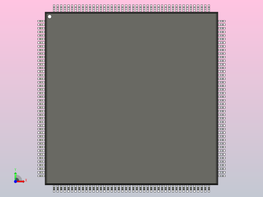 QFP 封装（四方扁平封装）QFP50P2600X2600X145-176N前视缩略图