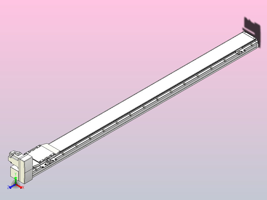 机器人皮带驱动直线轴TPA-GCB-120-P70-L1400-RU-M20-N3主视图