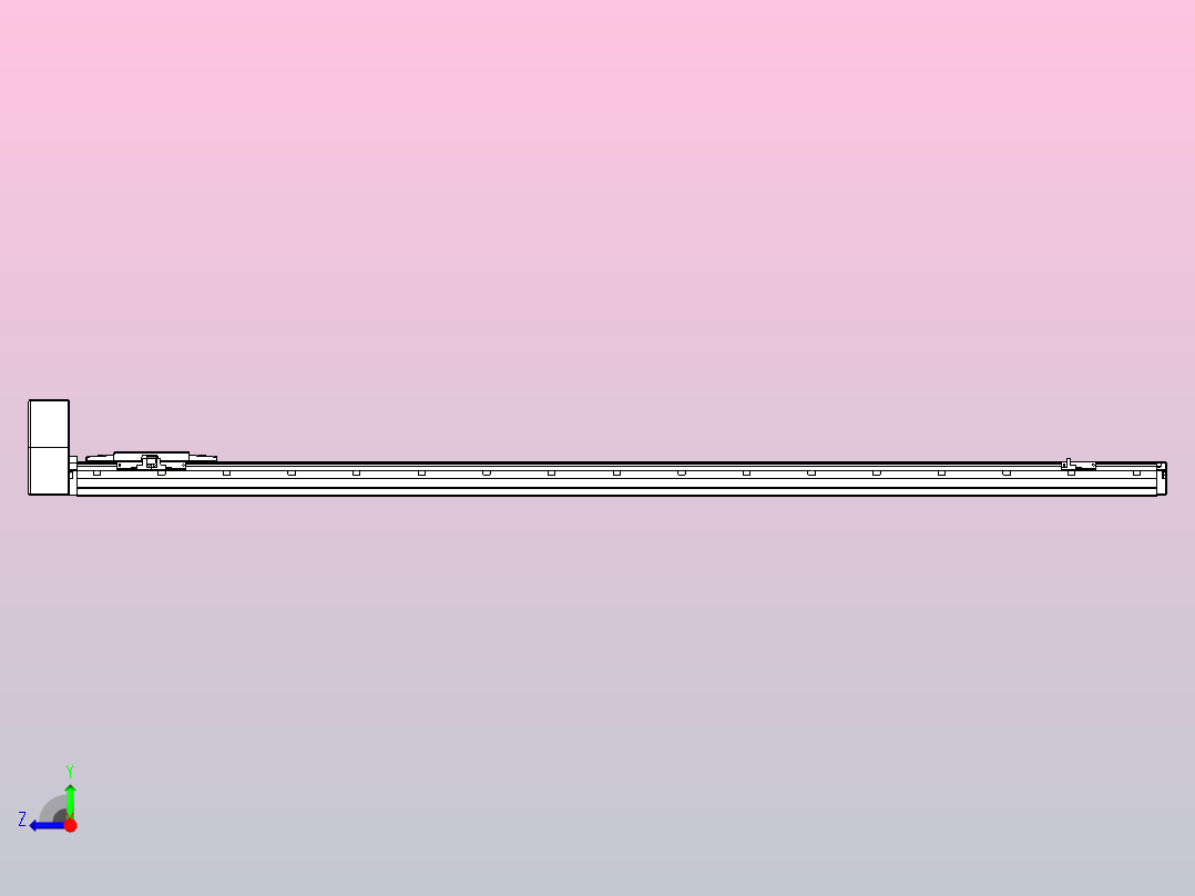 机器人皮带驱动直线轴TPA-GCB-120-P70-L1400-RU-M20-N3右视图