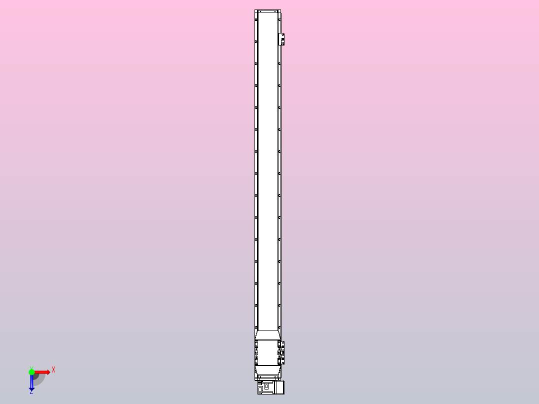 机器人皮带驱动直线轴TPA-GCB-120-P70-L1400-RU-M20-N3俯视图