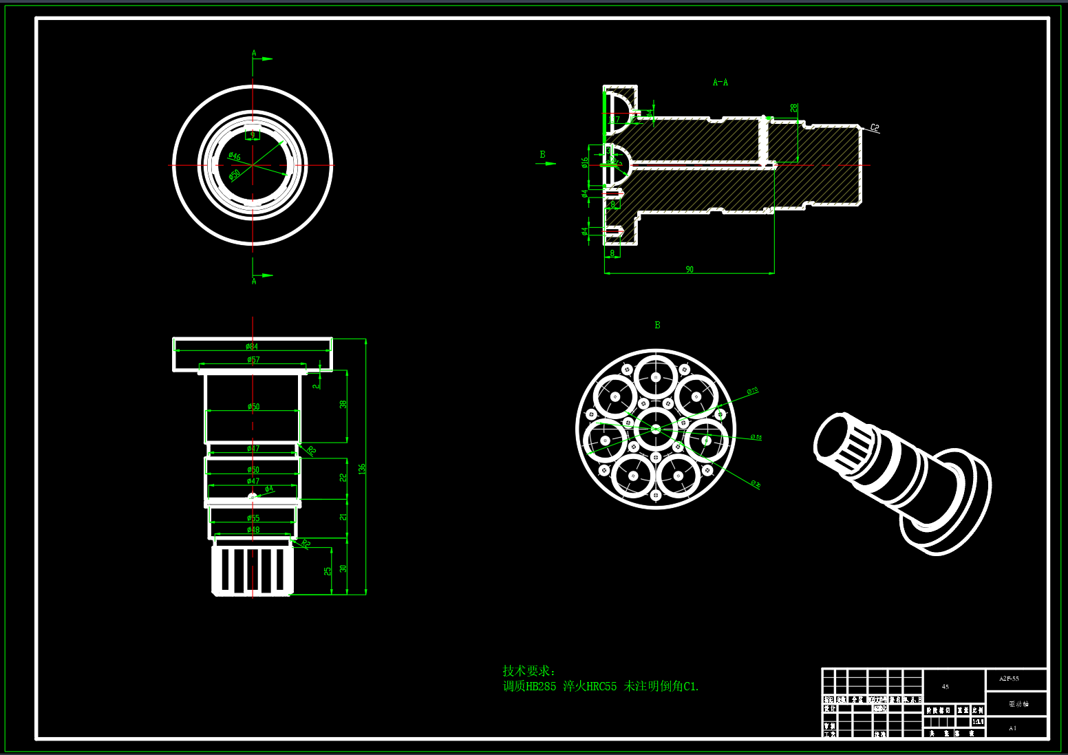 A6V-160斜轴式轴向变量马达（CAD+说明书）