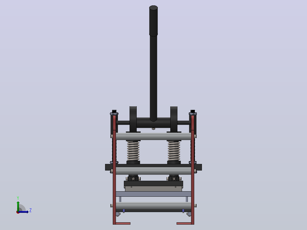 solidworks中的冲床左视图