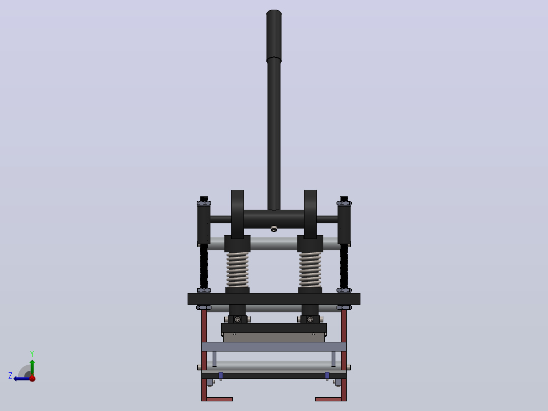 solidworks中的冲床右视图