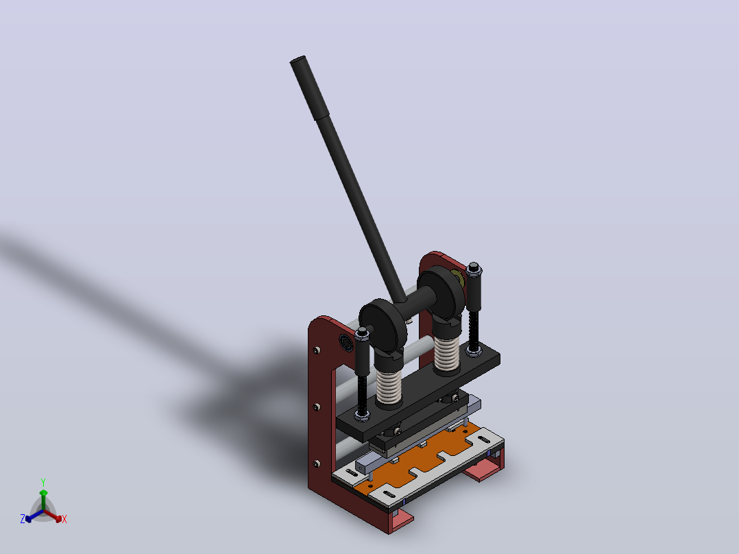 solidworks中的冲床正等轴测图