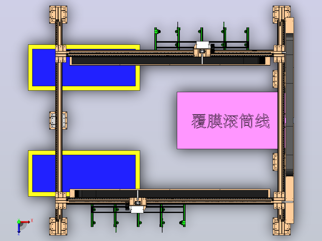大型龙门架俯视图