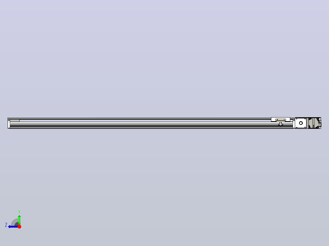 皮带直线轴半封闭可选导轨TPA-HNB-105D-90-L1450-MR-C-P20-N3右视图
