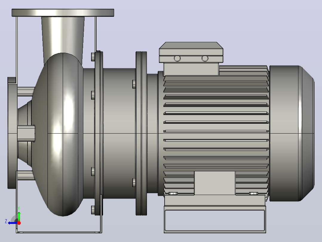 3S4(3LS4)(2.2-3KW)-4极不锈钢离心泵[65-200-3.0]右视图