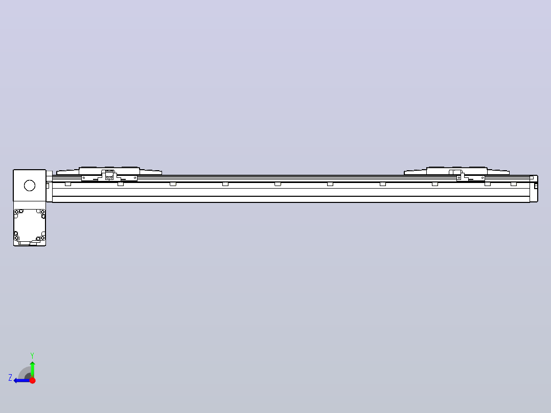 皮带直线轴双滑块型TPA-GCBS-120-P70-L225-LP-M20-N3右视图