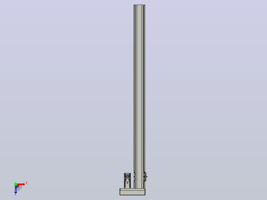 日规模组半封闭丝杆TPA-HNR-65S-1610C-L950-ML-Y-P10-N3俯视图