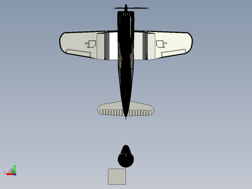 F4U corsair飞机后视缩略图