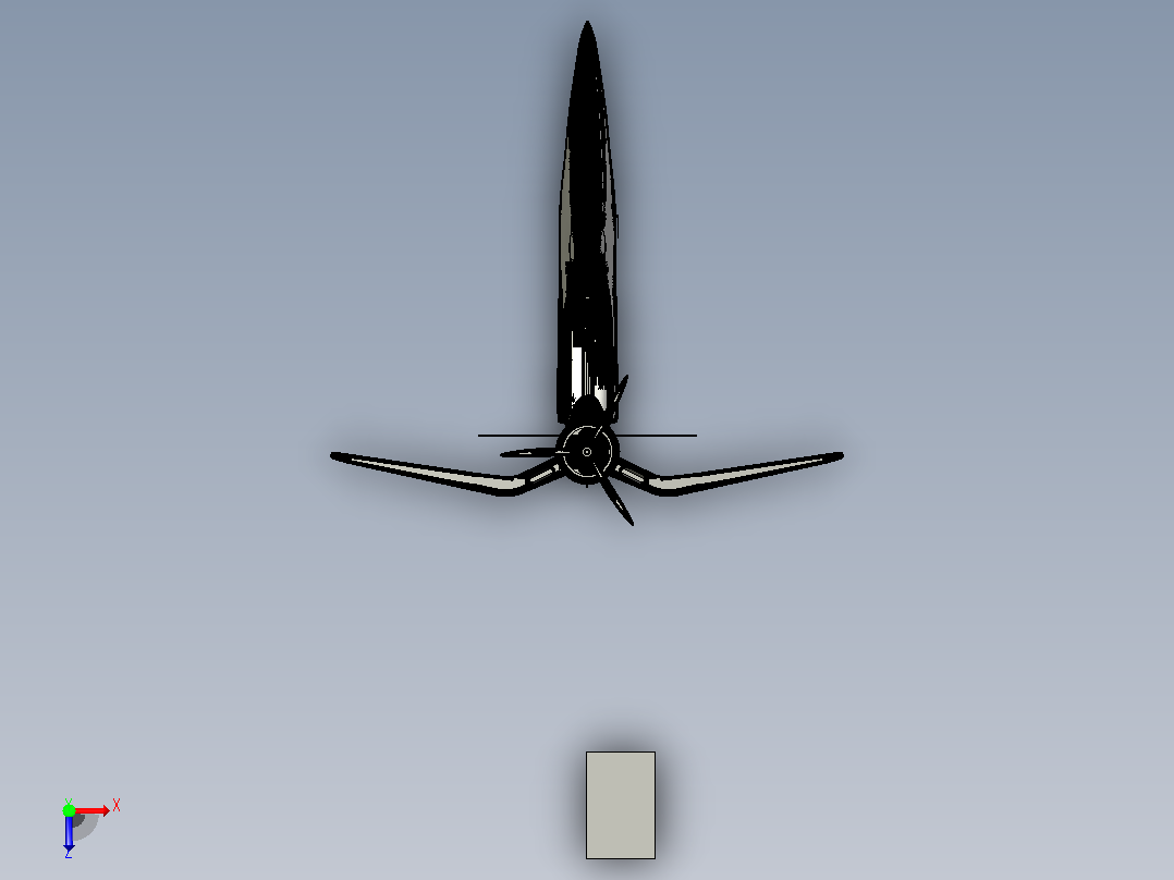 F4U corsair飞机俯视图