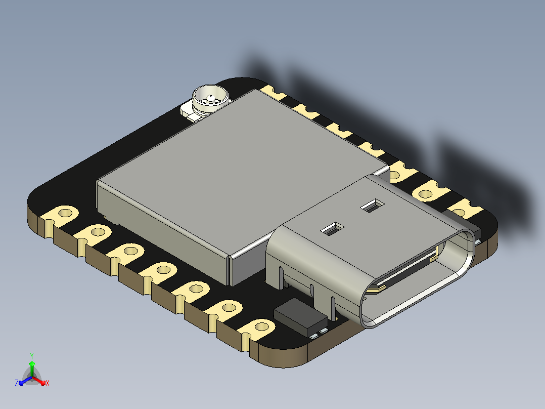 Seeed Studio XIAO ESP32S3利用240MHz Xtensa 32位LX7双核处理器，支持WiFi和5.0无线连接，支持功耗低至14μA的深度睡眠模式，同时支持锂电池充电管理。非常适合物联网、智能家居、无线可穿戴设备、机器人等主视图